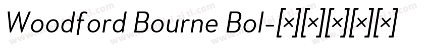 Woodford Bourne Bol字体转换